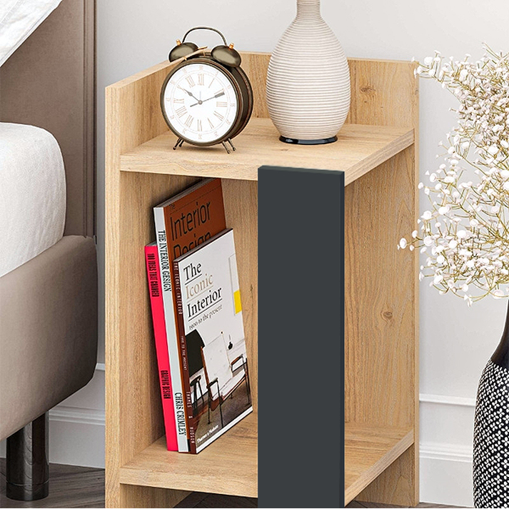 Κομοδίνο Elos Mχρώμα saphhire oak - silky black 30x31,7x55εκ.