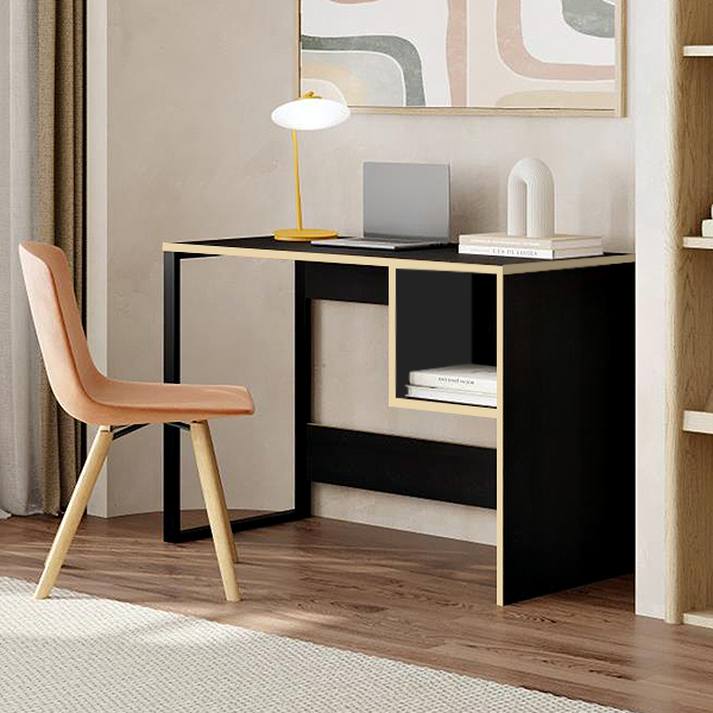 Γραφείο εργασίας Cubo χρώμα black wood 110x50x75εκ.