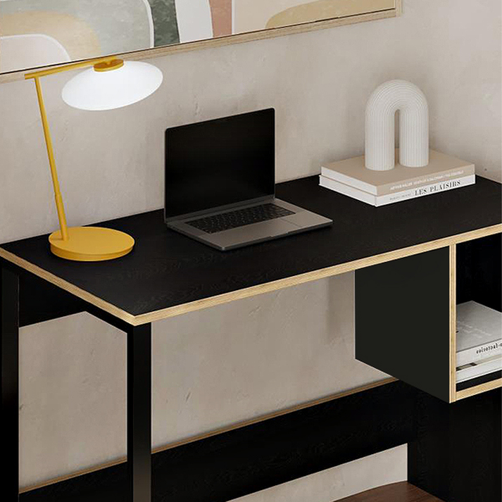 Γραφείο εργασίας Cubo χρώμα black wood 110x50x75εκ.