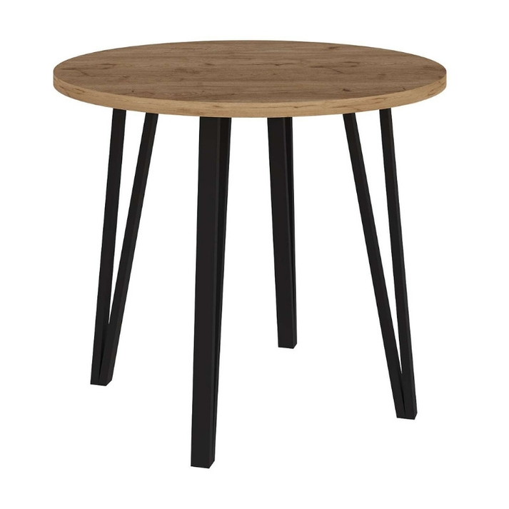 Τραπέζι Xana χρώμα sepet oak Ø90x77,5εκ.