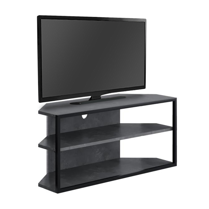 Έπιπλο τηλεόρασης γωνιακό Echo χρώμα γκρι ρετρό 98x37x45εκ.