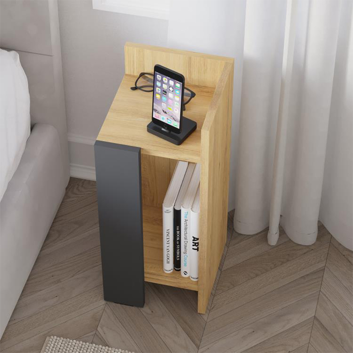 Κομοδίνο Elos δεξί χρώμα sapphire oak - ανθρακί 25x27x60εκ.