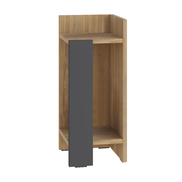 Κομοδίνο Elos δεξί χρώμα sapphire oak - ανθρακί 25x27x60εκ.