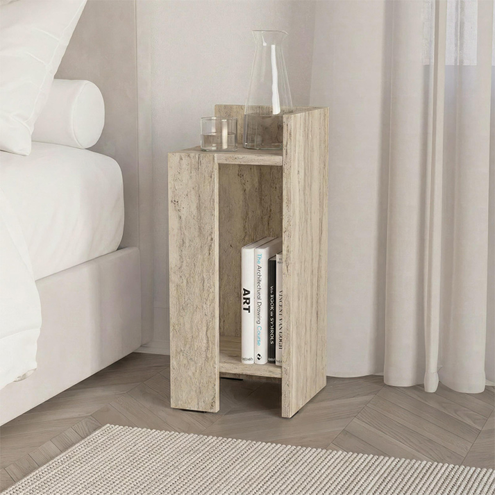 Κομοδίνο Elos δεξί χρώμα travertine 25x27x60εκ.