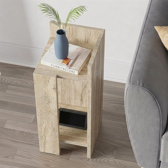 Κομοδίνο Elos δεξί χρώμα travertine 25x27x60εκ.