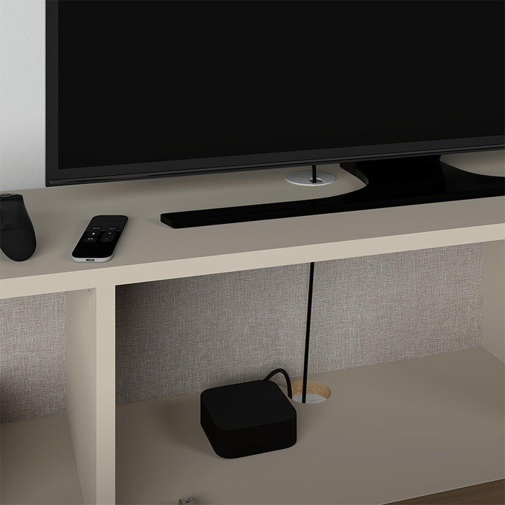 Έπιπλο τηλεόρασης επιτοίχιο Francy χρώμα sandstone 180x30x30εκ.
