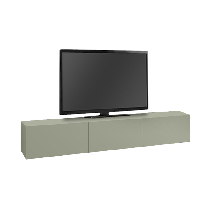 Έπιπλο τηλεόρασης επιτοίχιο Francy χρώμα ash green 180x30x30εκ.