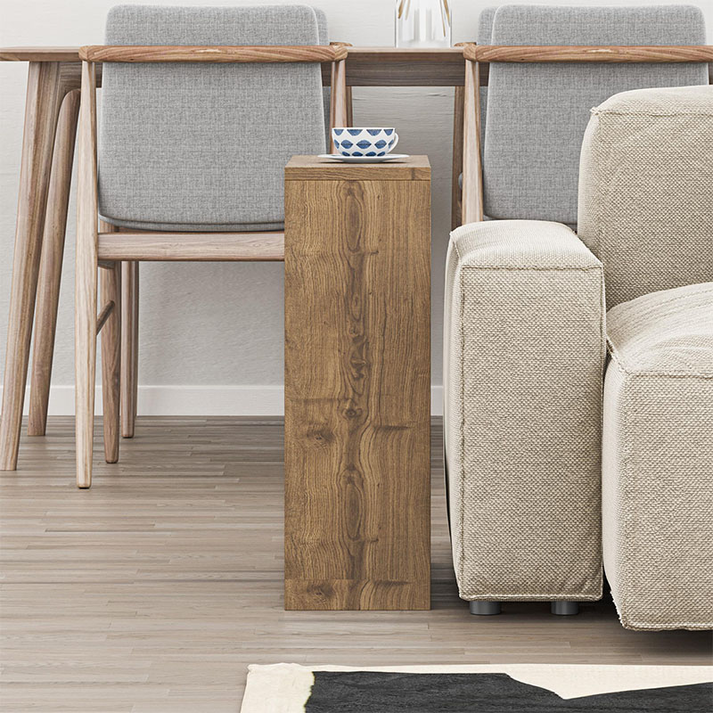 Τραπεζάκι βοηθητικό Simpi χρώμα ανοιχτό καρυδί 55x20x60εκ.