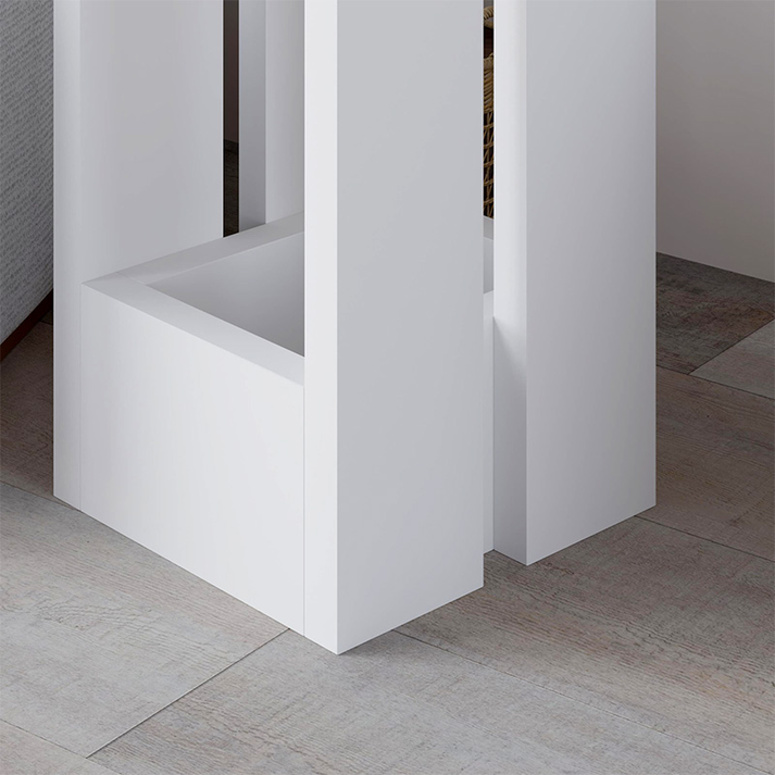 Τραπεζάκι βοηθητικό Tasos χρώμα λευκό 30x30x50,3εκ.