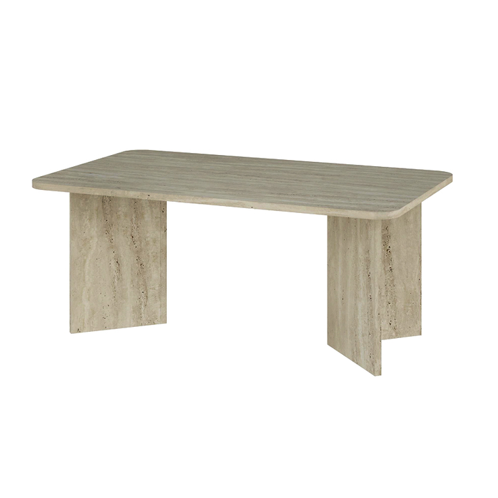 Τραπεζάκι σαλονιού Sam χρώμα neo travertine 100x60x41,8εκ.