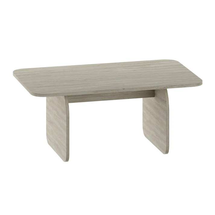 Τραπεζάκι σαλονιού Pietra χρώμα neo travertine 100x60x41,8εκ.