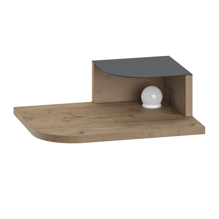 Κομοδίνο επιτοίχιο Luno με LED χρώμα sepet oak 40x30x16,2εκ.