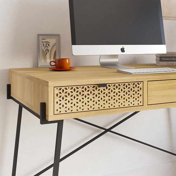 Γραφείο εργασίας Naive χρώμα sapphire oak 113,4x60x77,5εκ.