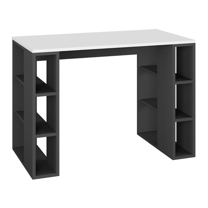 Γραφείο εργασίας Colmar χρώμα ανθρακί - λευκό 106x50x75εκ.