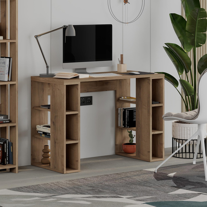 Γραφείο εργασίας Colmar χρώμα ανοιχτό καρυδί 106x50x75εκ.
