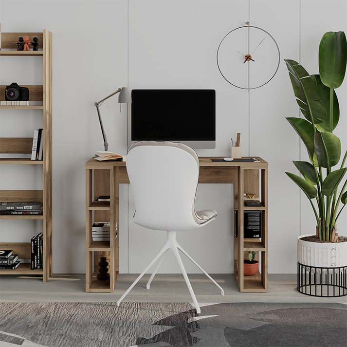 Γραφείο εργασίας Colmar χρώμα ανοιχτό καρυδί 106x50x75εκ.