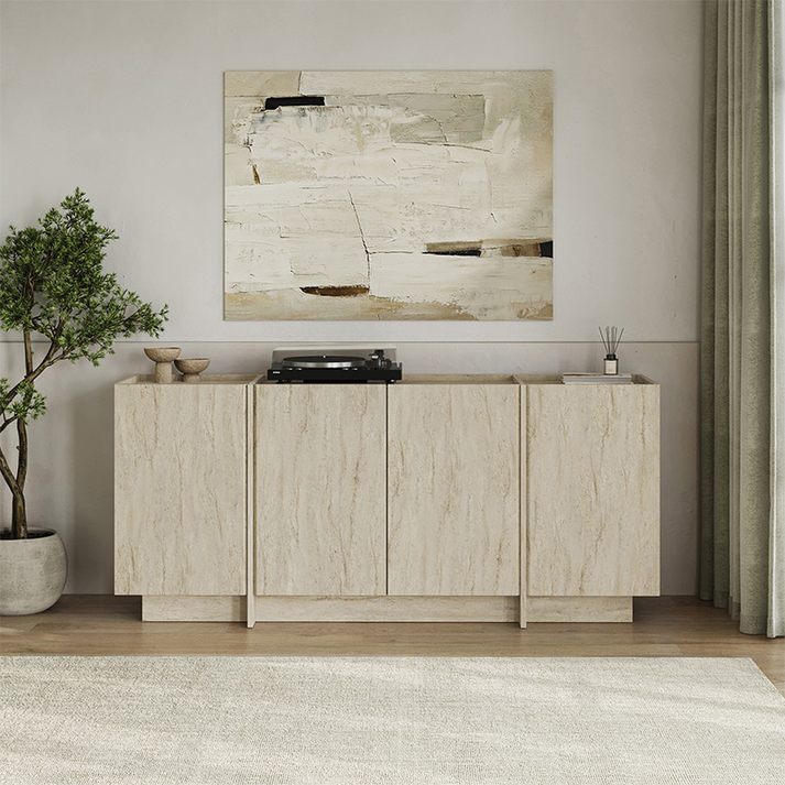 Μπουφές Dorma Mχρώμα travertine 180x45x80,2εκ.