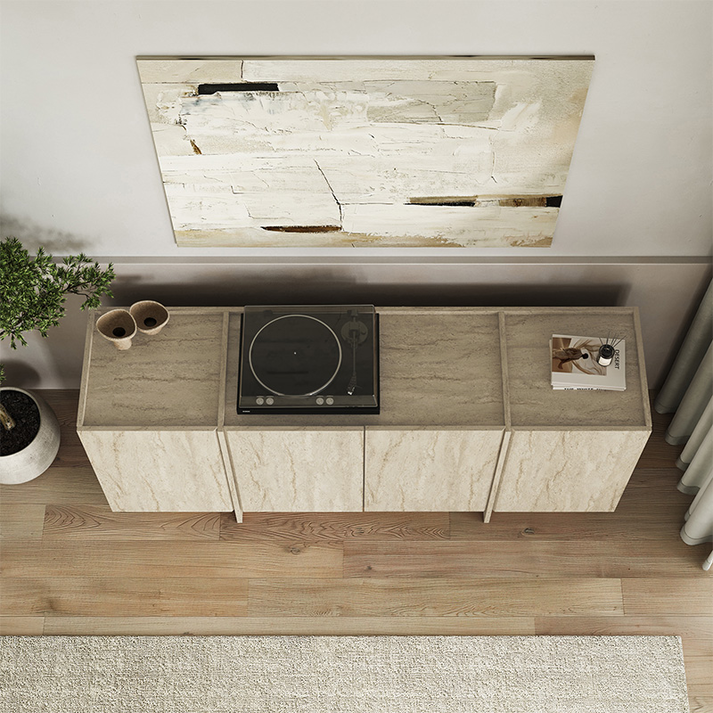 Μπουφές Dorma Mχρώμα travertine 180x45x80,2εκ.