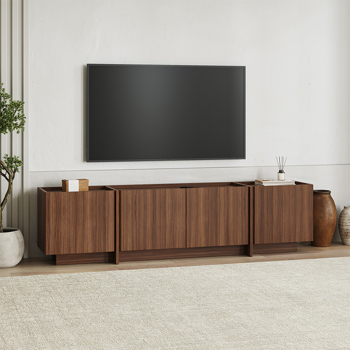 Έπιπλο τηλεόρασης Lowen χρώμα καρυδί milano 180x35x46,2εκ.