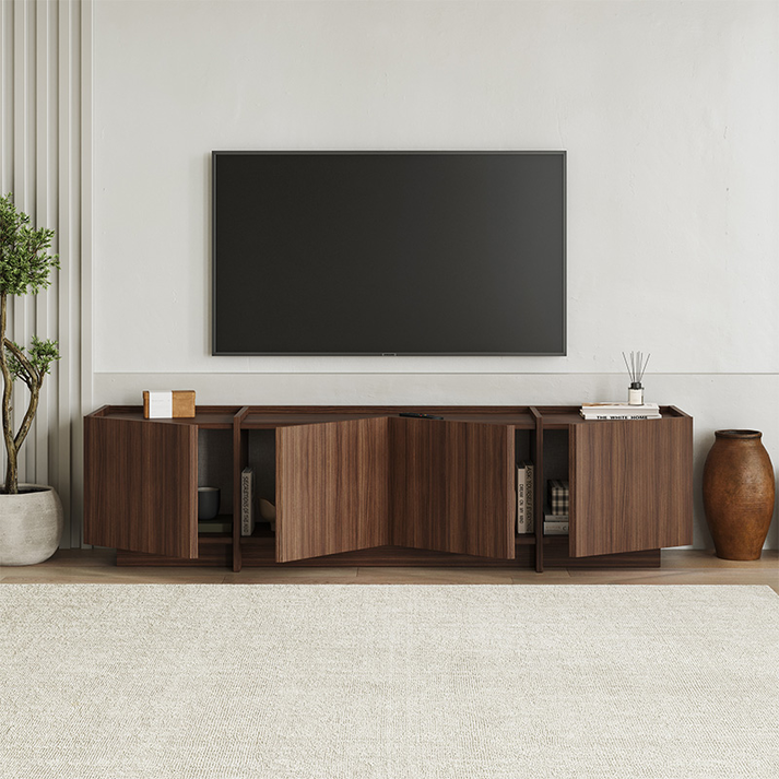 Έπιπλο τηλεόρασης Lowen χρώμα καρυδί milano 180x35x46,2εκ.