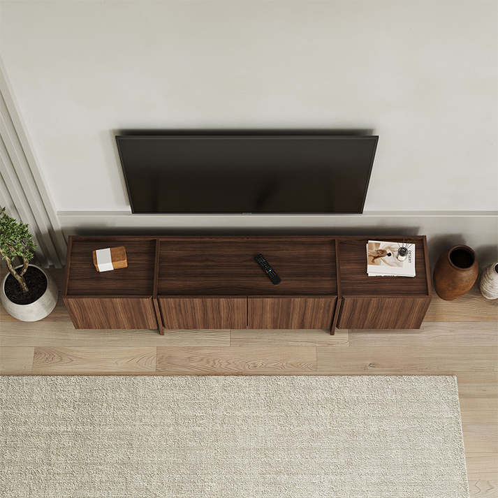 Έπιπλο τηλεόρασης Lowen χρώμα καρυδί milano 180x35x46,2εκ.