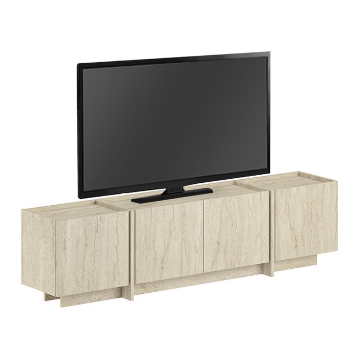 Έπιπλο τηλεόρασης Lowen χρώμα travertine 180x35x46,2εκ.