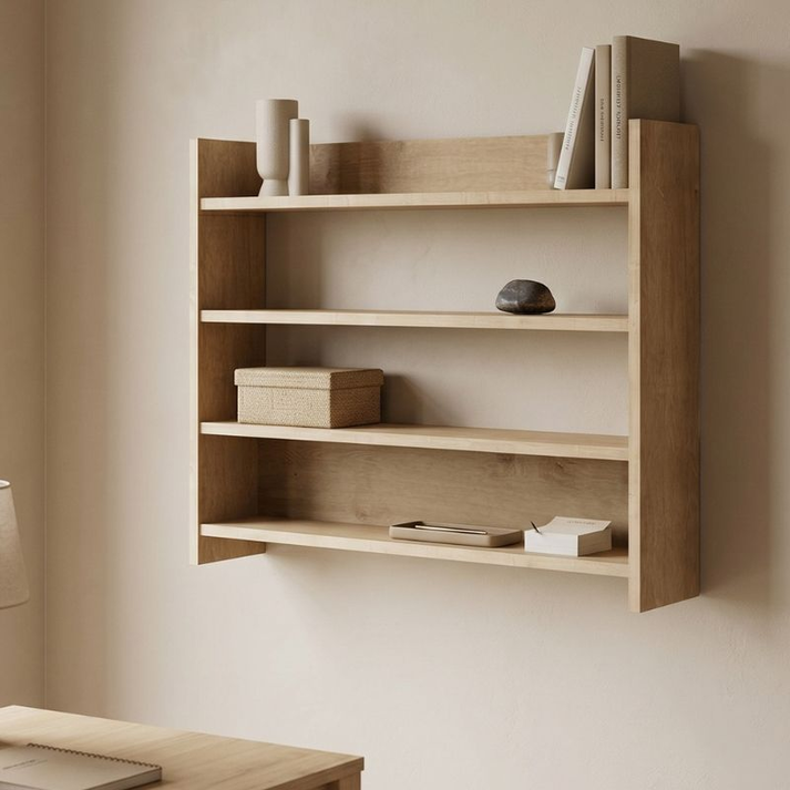 Ραφιέρα τοίχου Lane χρώμα sapphire oak 85x15x66εκ.