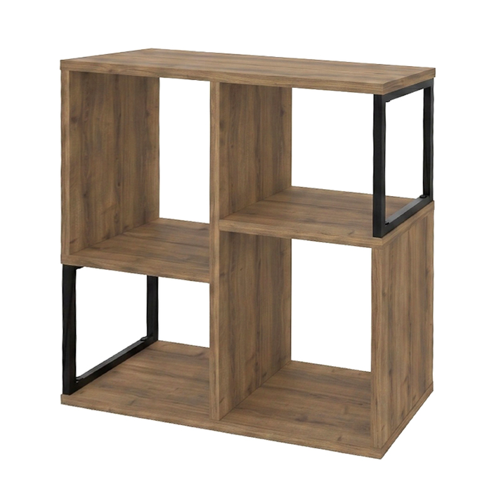 Βιβλιοθήκη Bolton χρώμα ανοιχτό καρυδί 62x22x62εκ.
