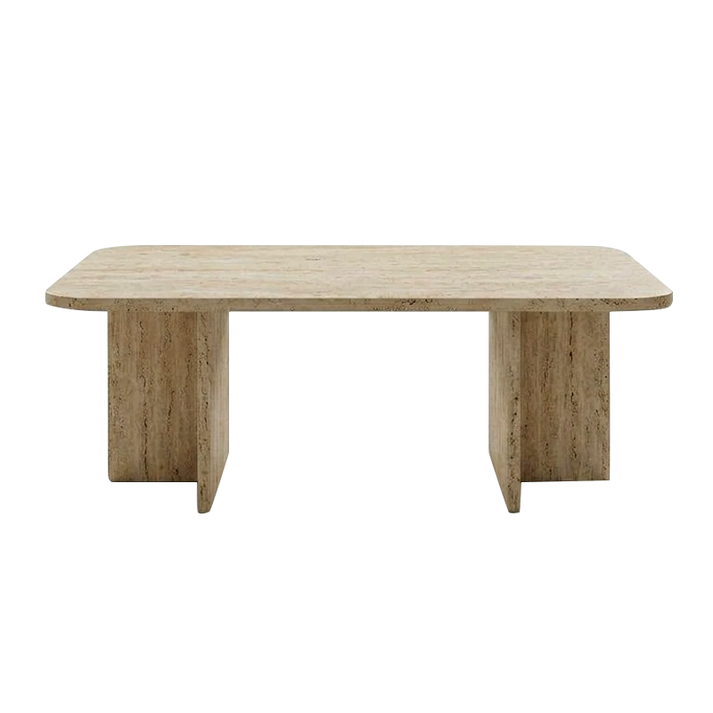 Τραπεζάκι σαλονιού Hillary χρώμα travertine 100x60x41,8εκ.