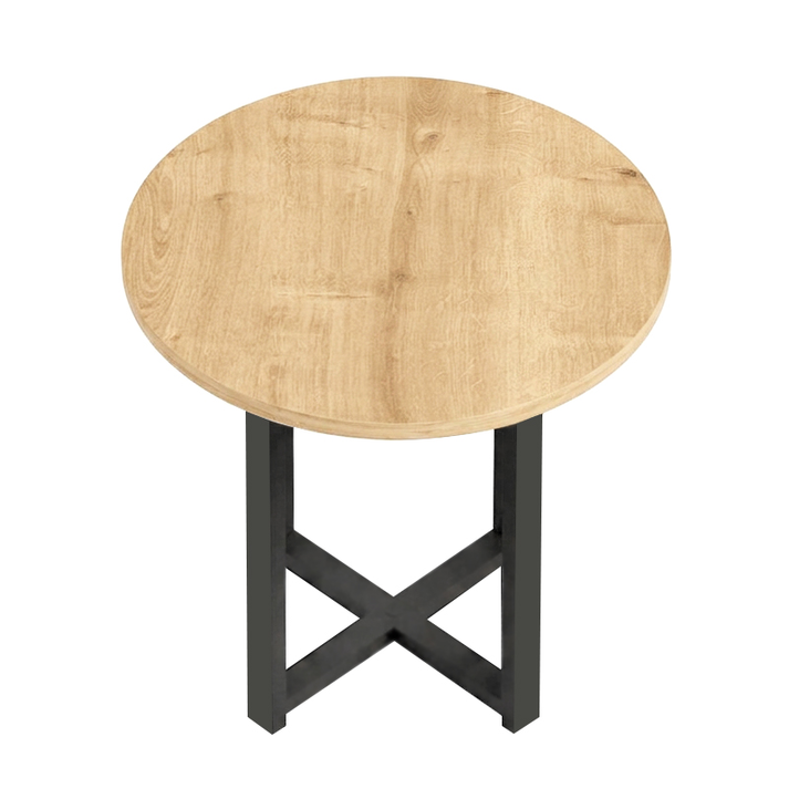 Τραπεζάκι βοηθητικό Mesa χρώμα sapphire oak Ø45x50εκ.