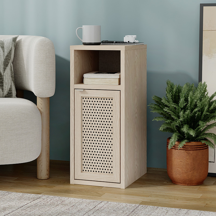 Κομοδίνο Inca χρώμα light oak 25,2x32x60εκ.