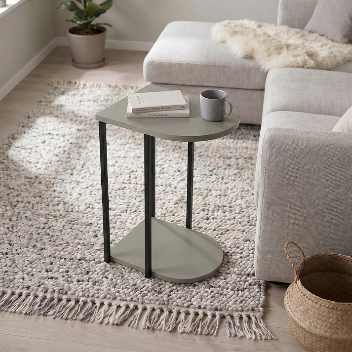 Τραπεζάκι βοηθητικό Roya χρώμα ash green 41,5x32x56εκ.