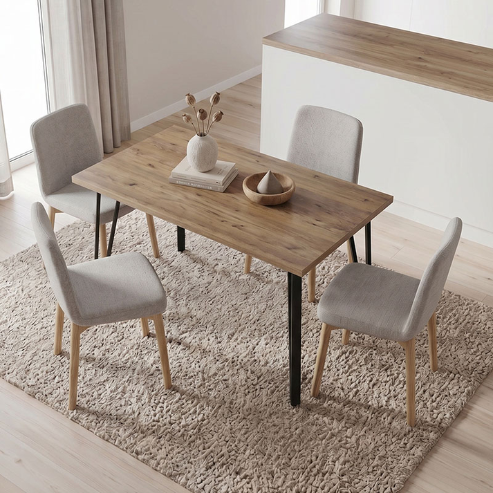 Τραπέζι Xana χρώμα sepet oak 120x70x77,5εκ.