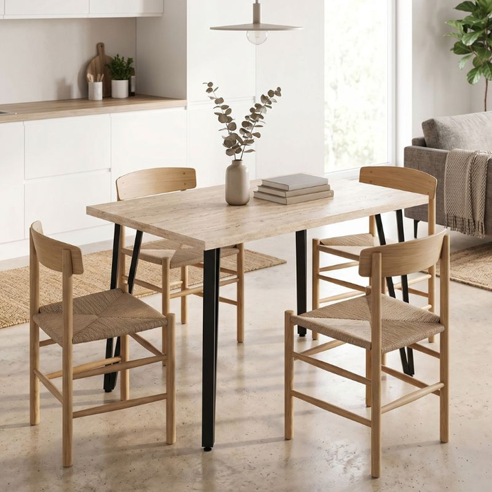 Τραπέζι Xana χρώμα travertine 120x70x77,5εκ.