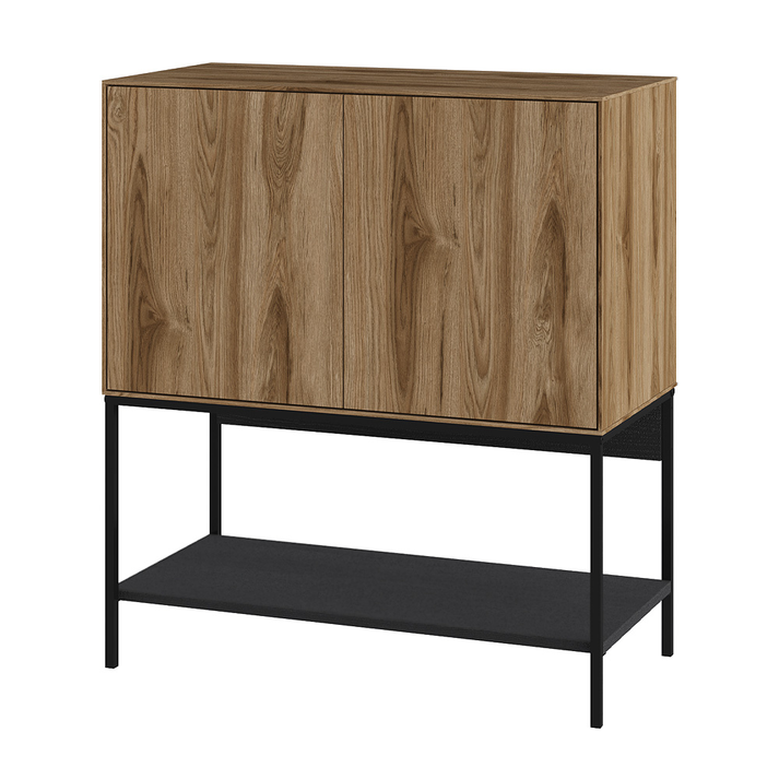 Μπουφές Amira χρώμα καρυδί Ud - black wood 80x40x90εκ.