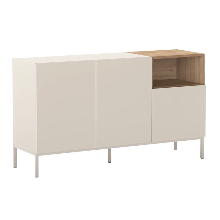 Μπουφές Cailin χρώμα sandstone - sepet oak 140x41,8x80εκ.