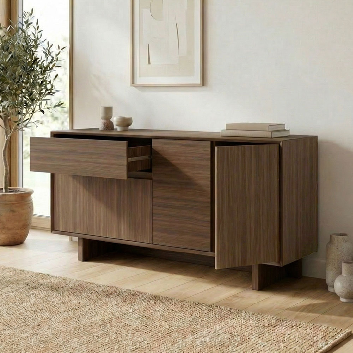 Μπουφές Capri χρώμα καρυδί milano 146x45x76,5εκ.