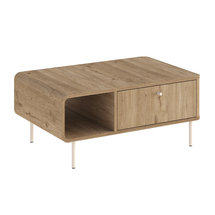 Τραπεζάκι σαλονιού Colia χρώμα sepet oak 90x60x40,4εκ.