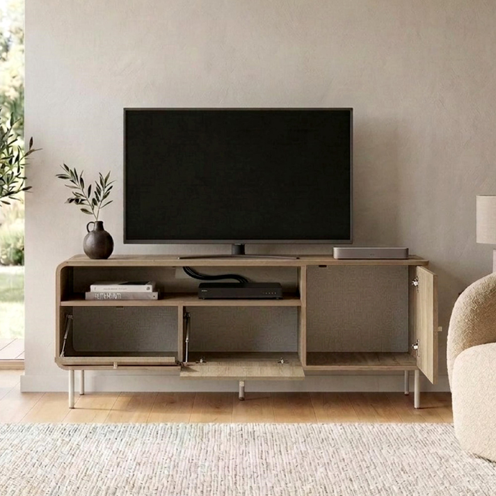 Έπιπλο τηλεόρασης Colia χρώμα sepet oak 140,3x34x55,7εκ.