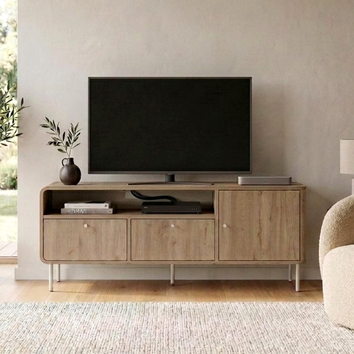 Έπιπλο τηλεόρασης Colia χρώμα sepet oak 140,3x34x55,7εκ.