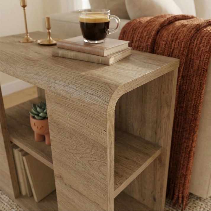 Τραπεζάκι βοηθητικό Colia χρώμα sepet oak 58x25x50εκ.