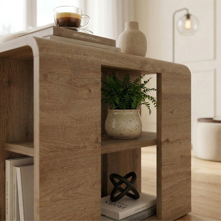 Τραπεζάκι βοηθητικό Colia χρώμα sepet oak 58x25x50εκ.
