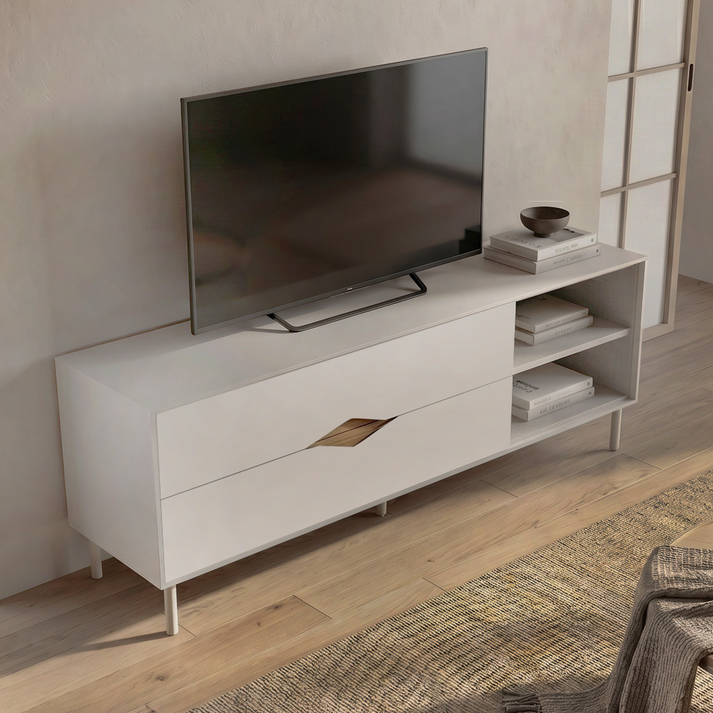 Έπιπλο τηλεόρασης Marquise χρώμα sandstone 150x35x56εκ.