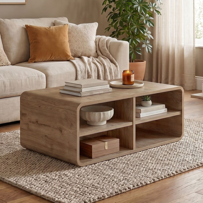 Τραπεζάκι σαλονιού Rovel χρώμα sepet oak 80,3x50x32,5εκ.