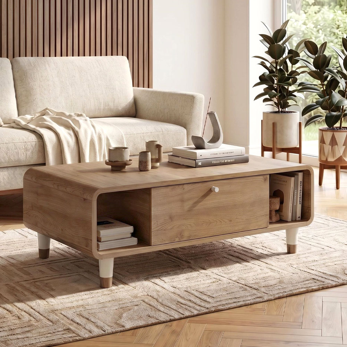 Τραπεζάκι σαλονιού Doro χρώμα sepet oak 100x60x34,6εκ.