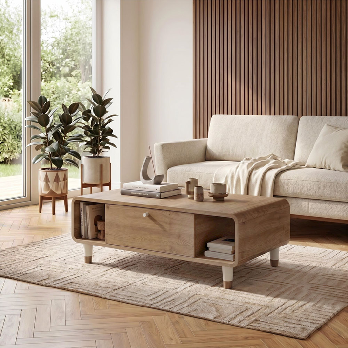 Τραπεζάκι σαλονιού Doro χρώμα sepet oak 100x60x34,6εκ.