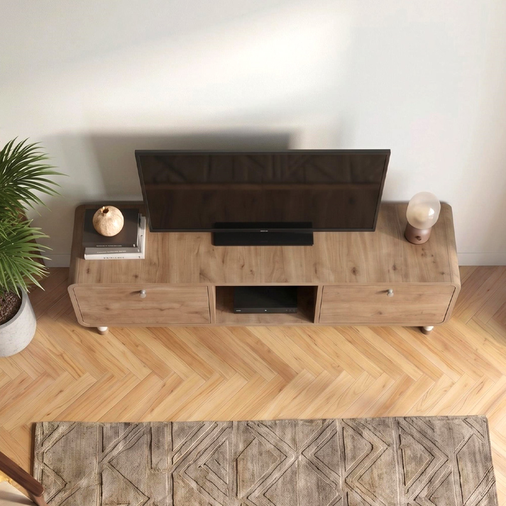 Έπιπλο τηλεόρασης Doro χρώμα sepet oak 150x34x41εκ.
