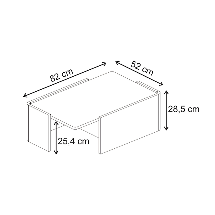 Τραπεζάκι σαλονιού Bora χρώμα sepet oak 82x52x28,5εκ.