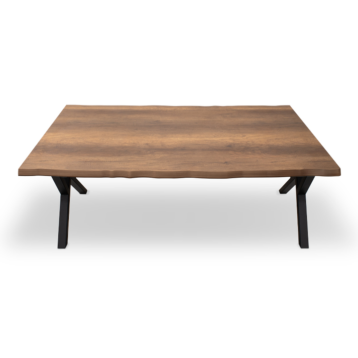 Τραπέζι Walter Mdf - μεταλλικό χρώμα καρυδί 140x80x75εκ.