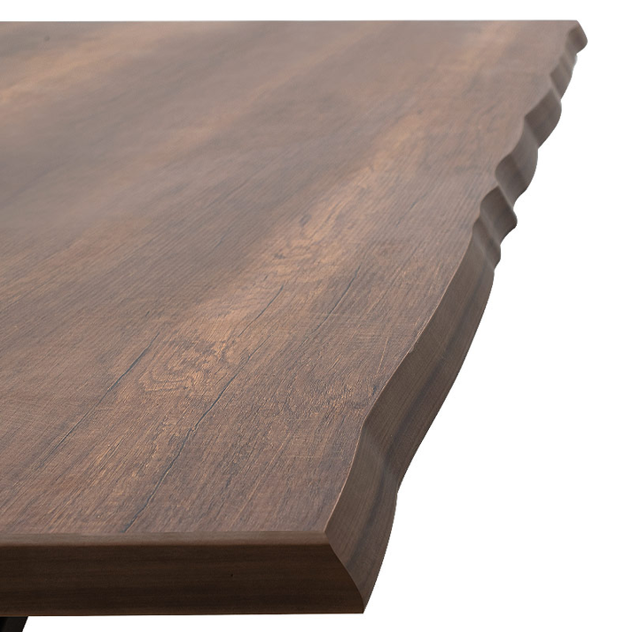 Τραπέζι Walter Mdf - μεταλλικό χρώμα καρυδί 160x80x75εκ.